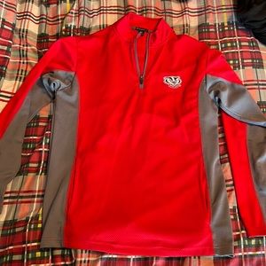 Men’s WI badgers pullover zip up